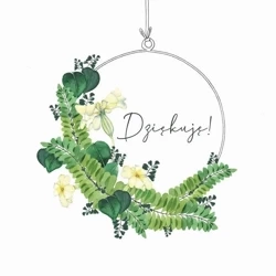 Karnet Swarovski kwadrat Dziękuję! - Clear Creations