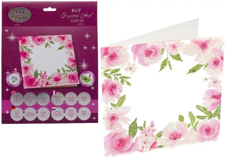 Diamentowa mozika Ramka kwiatowa 18x18cm - Pro Kids