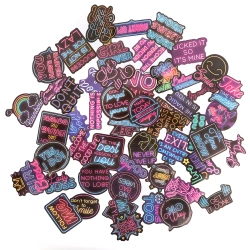 Naklejki winylowe neon motywacyjne 5-8cm 50szt - Dalprint