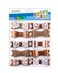 Craft with Fun Ozdoba dekoracyjna Pap samoprzylepna Kokard 12szt Brok 12/14