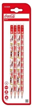 Ołówek HB z gumką Coca-Cola 4szt - MP Main Paper