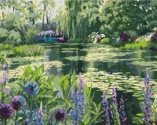 Malowanie po numerach - Ogród Moneta 40x50 - Ideyka