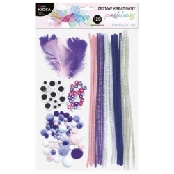 Pastelowy zestaw kreatywny 120 elementów KIDEA - DERFORM