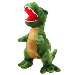 Tyranozaur pluszowy zielony z teksturą skróry 45cm - Leantoys