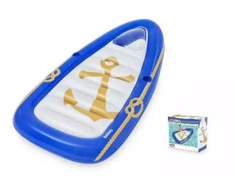 Materac Łódka z okienkiem190x107cm, dwa uchwyty na napoje 43403