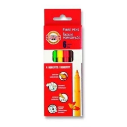 Flamastry 6 kolorów w kartoniku - Koh-I-Noor