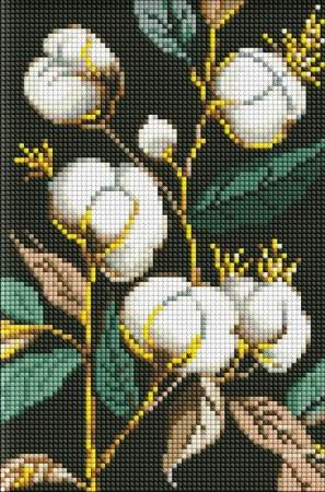 Diamentowa mozaika - Śnieżnobiała bawełna 20x30cm - Ideyka
