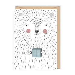 Karnet Urodziny Miś polarny - Cudowianki