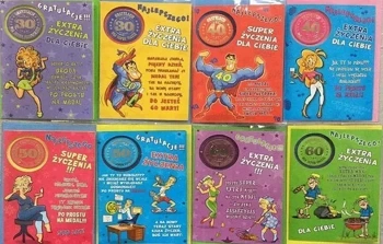 Karnet Party naklejany B6 + koperta Mix wzorów - Stamp