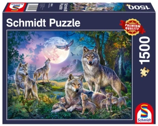 Puzzle 1500 PQ Rodzina wilków - Schmidt Puzzle