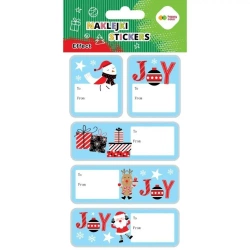 Naklejki Xmas joy tag 10x20cm HAPPY COLOR - GDD