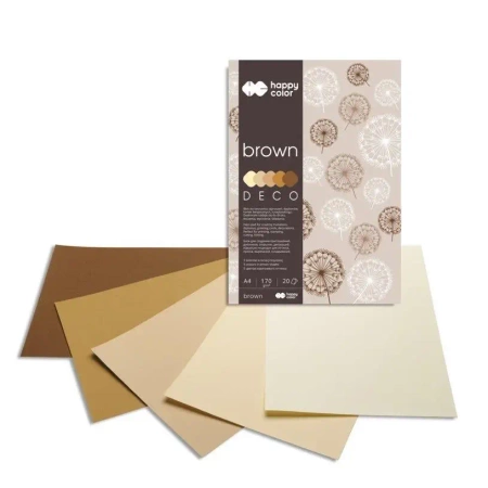 Blok A4/20K Deco Brown 170g HAPPY COLOR - GDD