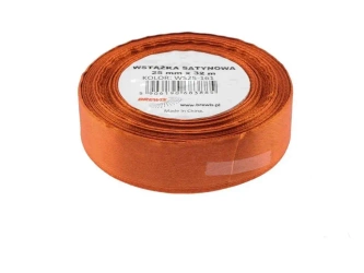Wstążka satynowa ruda 25mmx32m - Brewis