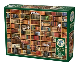 Puzzle 1000 Kocia biblioteka 112232 - Cobble Hill