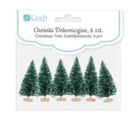 Choinka dekoracyjna zielona 5cm 6szt - Dalprint