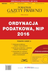eBook PODATKI 2016/5 - Podatki cz.3 - Ordynacja podatkowa, NIP 2016 - Opracowanie zbiorowe