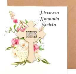 Kartka Pierwsza Komunia Święta - Naem