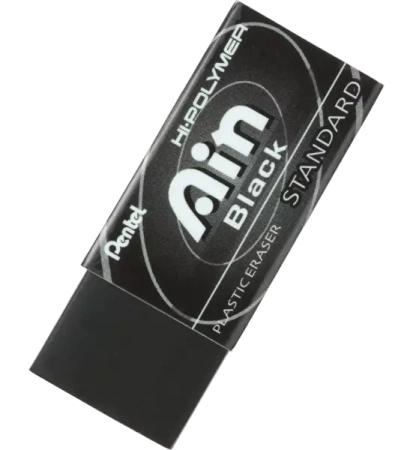 Gumka ołówkowa w czarnym kolorze AIN Black ZEAH06 - PENTEL