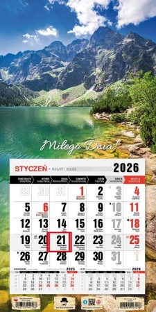 Kalendarz 2026 jednodzielny mini Tatry - Pan Kalendarzyk