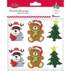 Klamerki drewniane Boże Narodzenie - Titanum