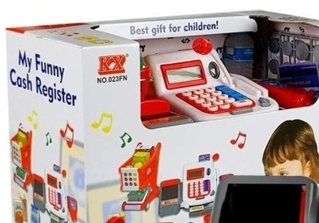 Zestaw sklepowy kasa wózek - Leantoys