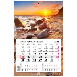 Kalendarz 2026 jednodzielny główka płaska Bałtyk - EV-Corp