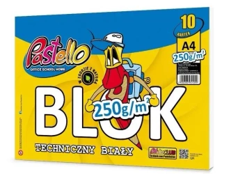 Blok techniczny A4 250g 10 kartek - Alfa Pastello