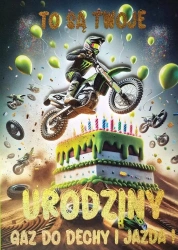 Karnet Urodziny Motocykl 3K - YEKU