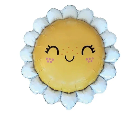 Balon foliowy 61cm Stokrotka uśmiechnięta - Godan