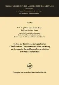 Beitrag zur Bestimmung der spezifischen Oberfläche von Glaspulvern und deren Beziehung zu den aus der Korngrößenanalyse ermittelten statistischen Parametern - Žagar Ludvik