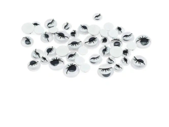Ruchome oczka z rzęsami 44szt - Brewis