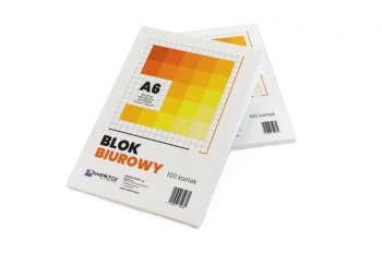 Blok biurowy A6/100K kratka MIX (5szt) - Wektor