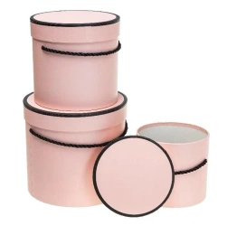 Pudełko Flower Box 3szt różowy ROZETTE