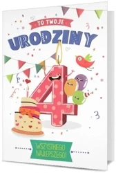 Karnet B6 Urodziny 4 HM200-2602 - Pan Dragon
