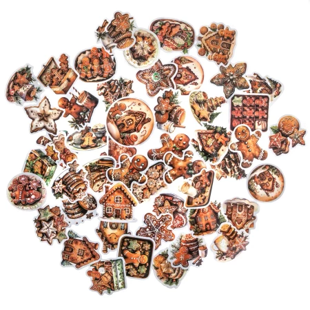 Naklejki winylowe Boże Narodzenie 4-6cm 50szt - Dalprint