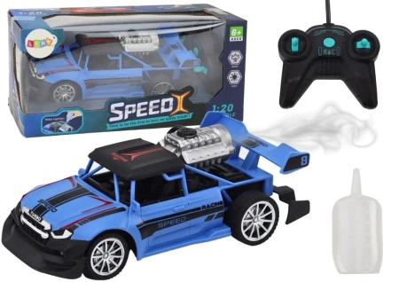 Wyścigówka zdalnie sterowana 1:20 niebieska - Leantoys