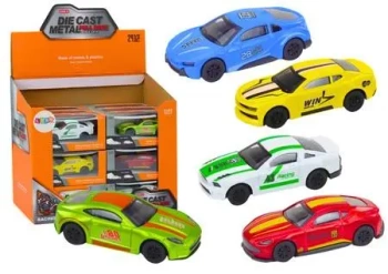 Autko resorak 1:43 metalowy napęd gumowe koła MIX - Leantoys