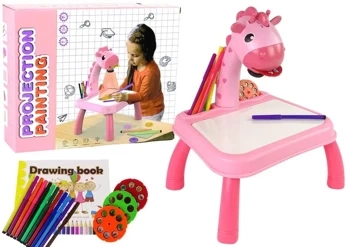 Tablica z projektorem różowa - Leantoys