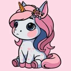 Malowanie po numerach - Jednorożec 25x25cm - Qbee