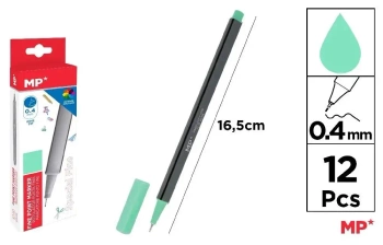 Cienkopis 0.4mm turkusowy (12szt) - MP Main Paper