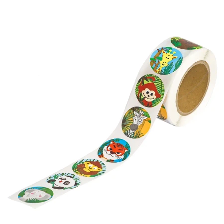 Naklejki motywacyjne 2,5cm - dżungla 500szt - Dalprint dpCraft