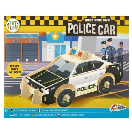 Drewniana konstrukcja pojazdu 3D Policja - Grafix
