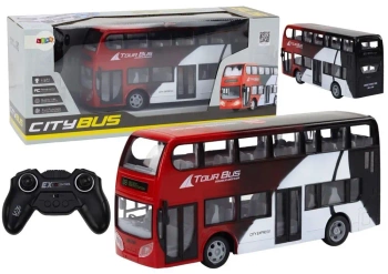 Autobus dwupiętrowy R/C światła - Leantoys