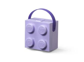 LEGO(R) pojemnik klocek z rączką czwórka lawendowy - NHG