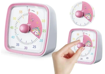 Minutnik z alarmem pokrętlo tęczowe - Leantoys