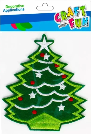 Ozdoba Dekoracyjna Samoprzylepna Naszywka BoŻe Narodzenie Choinka Craft with Fun 501896
