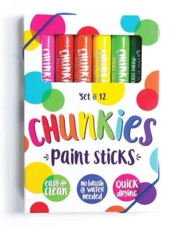 Farby w kredce Chunkies Paint Sticks 12 sztuk - Kolorowe Baloniki