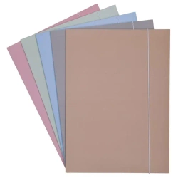 Teczka z gumką soft touch pastelowa MIX - Office