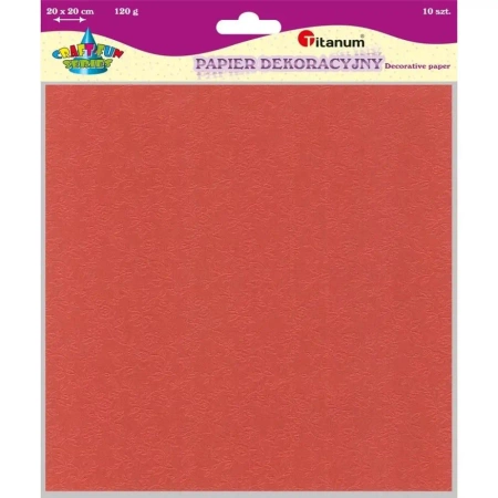 Papier dekoracyjny tłoczony kwiaty mix 10szt - Titanum