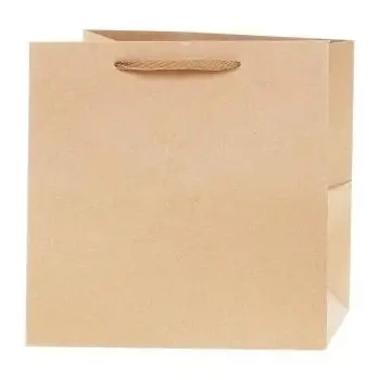 Torebka Lux kraft 34x34x34cm szerokie dno ROZETTE